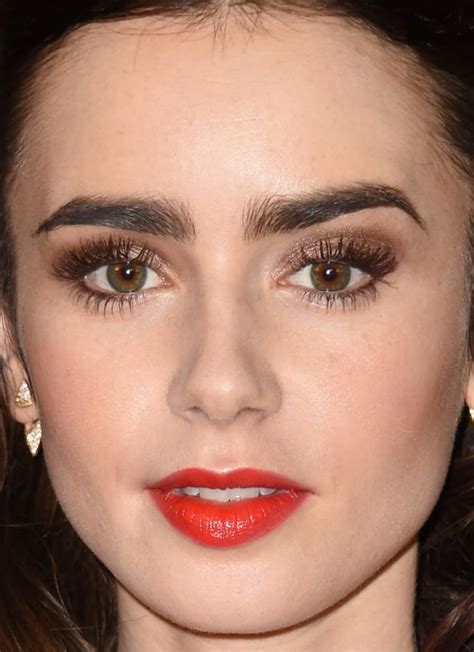 Close Up Of Lily Collins At The 2016 Governors Awards Makeup Looks