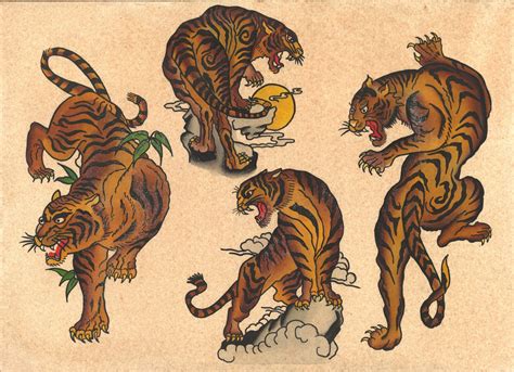 Top More Than Traditional Tiger Tattoo Flash Best Esthdonghoadian
