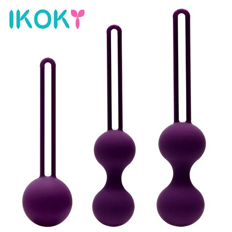Promo Offer Ikoky Pcs Set Vagina Tightening Silicone Kegel Ball Love Ben Wa Ball Vibrator Smart