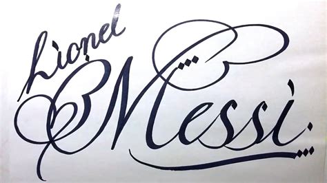 Lionel Messi Name Signature Calligraphy Status How To Cursive Write