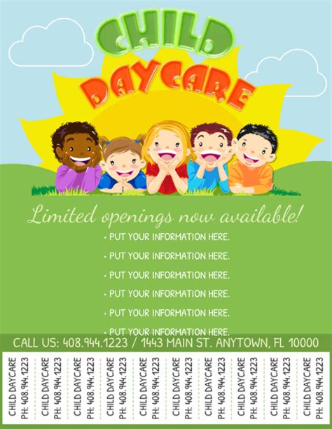 Free Printable Daycare Flyer Templates