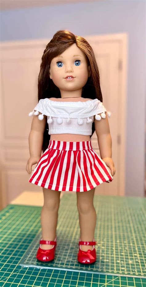 free doll skirt pattern for woven fabrics faking it mostly american girl clothes patterns