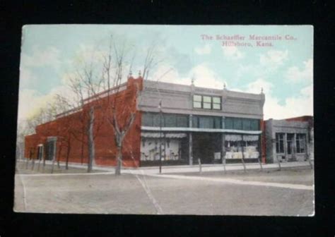 Schaeffler Mercantile Co Hillsboro Kansas Postcard 1913 Ebay