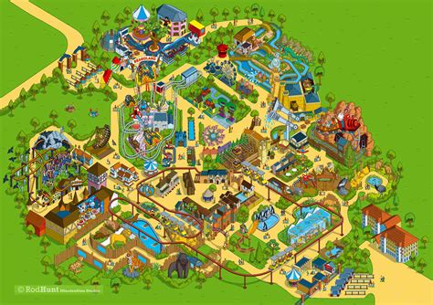 Chessington World Of Adventure 2019 Theme Park Map Roller Coaster