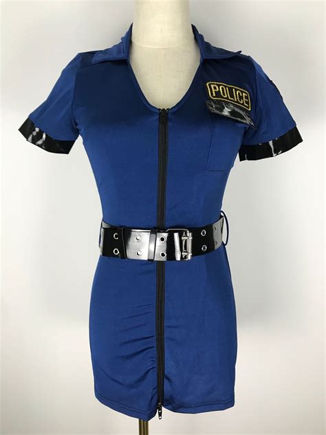 sexy cop officer outfit uniform policewoman costume suit for adult women halloween cosplay