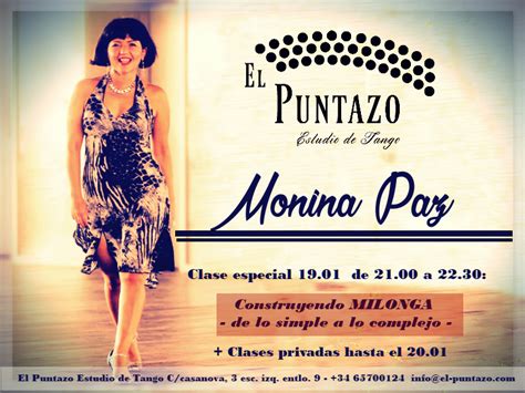 Clase Especial De Milonga Con Monina Paz Tango En Barcelona