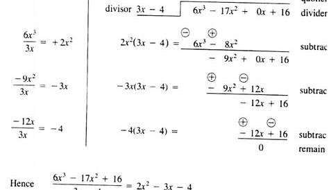 Division of Polynomials Step-by-Step Math Problem Solver