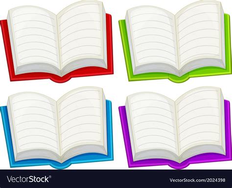 Colorful Empty Books Royalty Free Vector Image