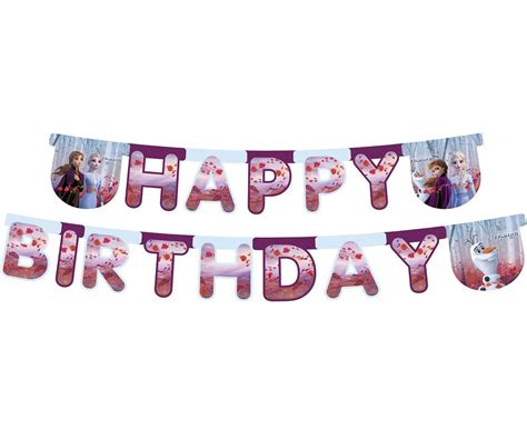 Co To Znaczy Happy Birthday - GIRLANDA HAPPY BIRTHDAY / FROZEN KRAINA LODU / 230cm - Partymarket