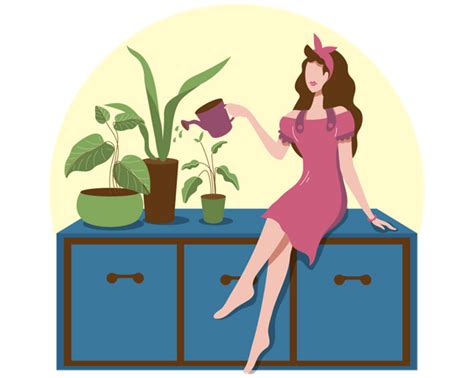 232 Girl Watering Plants Illustrations Free In Svg Png Eps Iconscout
