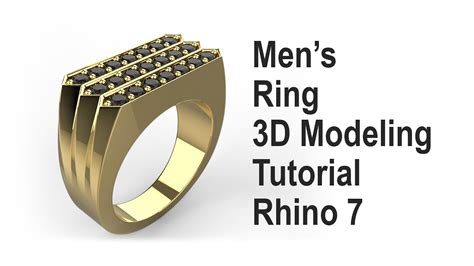 Mens Diamond Ring 3d Modeling Tutorial With Rhino 7 237 Youtube