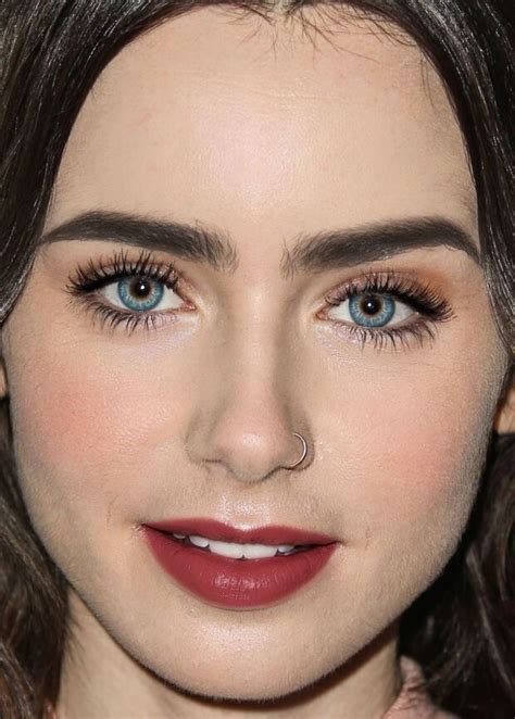 Lily Collins Big Eyebrows Eyebrows Goals Ombre Eyebrows How To Trim