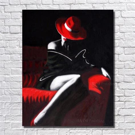 Free Shipping Hand Painted The Sexy Girl Modern Paintings Large Canvas