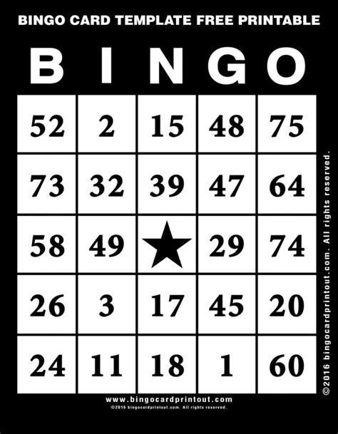 Blank Bingo Card Template Microsoft Word 10 Professional Templates