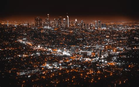 Wallpaper Los Angeles Night City Lights Usa 2880x1800