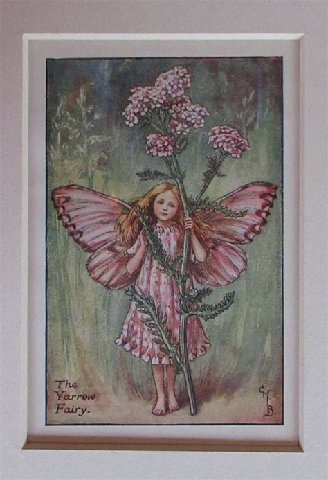 Flower Fairiesfairy The Yarrow Fairy Summer Fairy Vintage Print