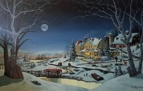 Winter Genre Scenenostalgic Americanaoriginal Oil Painting Etsy