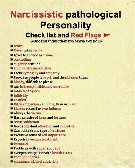 List Of Traits Of Narcissistic Personality Disorder PTMT