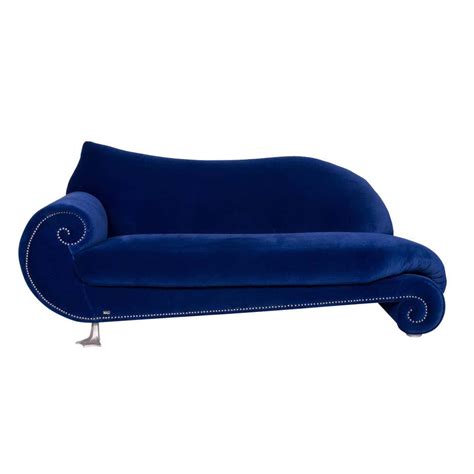 Bretz Gaudi Velvet Sofa Blue At 1stdibs