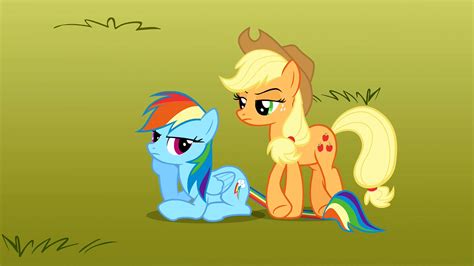 Image Applejack Steps On Rainbow Dashs Tail S1e13png My Little