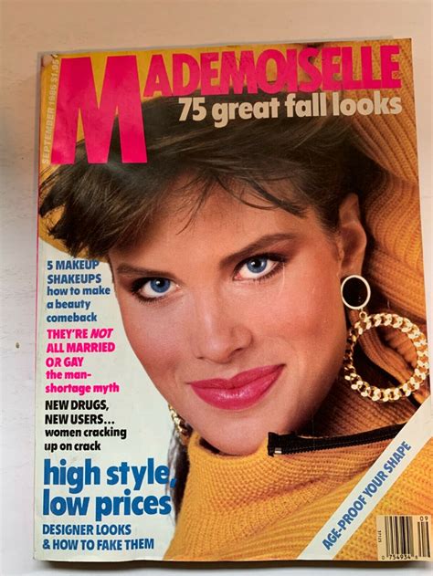 Mademoiselle September 1986 Monika Schnarre Cover Excellent Includes