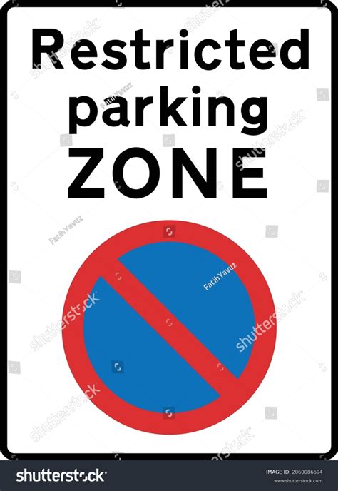 Examples Signs Indicating Entrance Restricted Parking Stock Vector