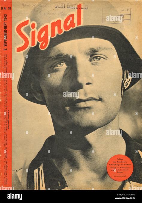 1943 Signal German Military Magazine Front Page Showing A Wehrmacht