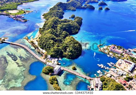 Aerial View City Koror Palau Micronesia Stock Photo Edit Now 1344375410
