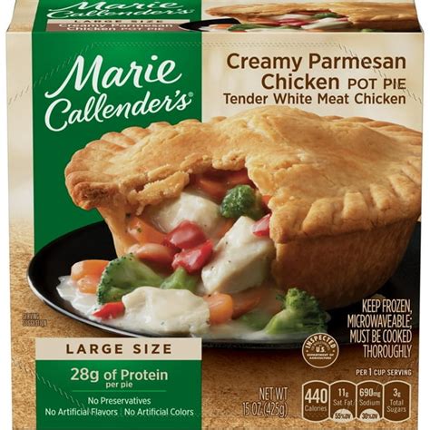 Marie Callenders Frozen Meal Creamy Parmesan Chicken Pot Pie 15