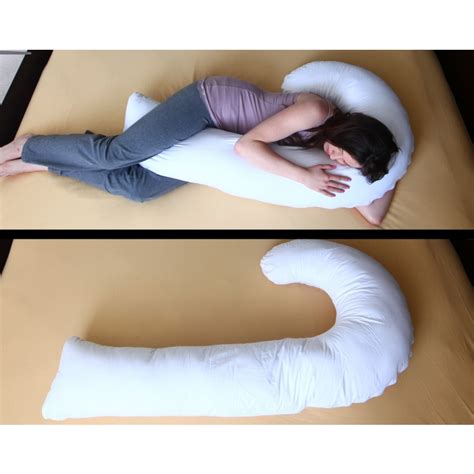 Deluxe Comfort J Full Body Pillow Total Body Length Prenatal Pregnancy