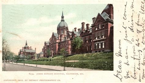 Vintage Postcard Johns Hopkins Hospital Medical Building Baltimore Maryland United States