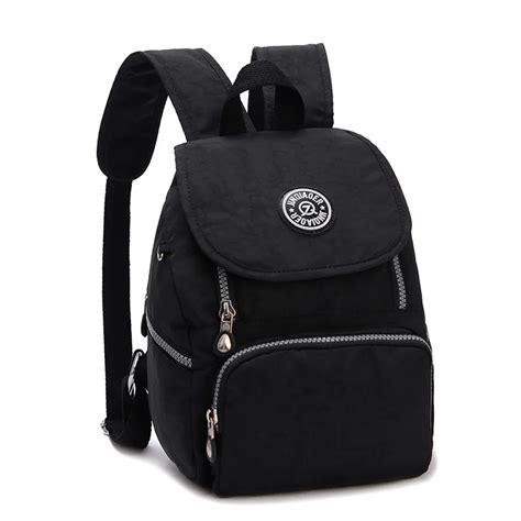 Casual Travel Women Waterproof Nylon Backpack Lightweight Nylon Mini Backpack School Bag For