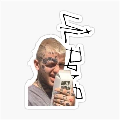 Lil Peep Boxed Water Aesthetic Sticker By Shauna220 Redbubble
