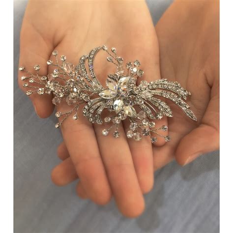 Rhinestone Hair Spray Swarovski Crystal Components Wedding Etsy