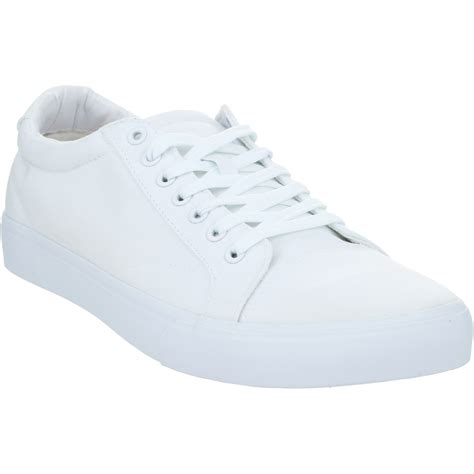 B Collection Mens Lace Up Canvas Shoes White Big W