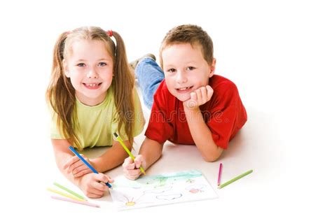 Drawing Children Stock Photo Image Of Casual Holding 10613722
