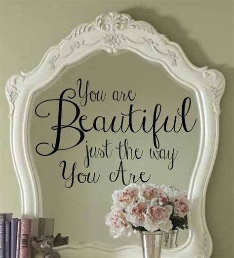 items similar to vinyl wall decal you are beautiful just the way you are lettering girls decor