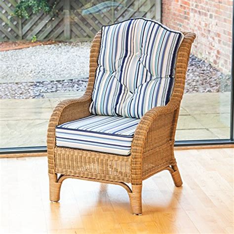 Alfresia Denver Wicker Reading Bedroom Chair With Luxury Button Back