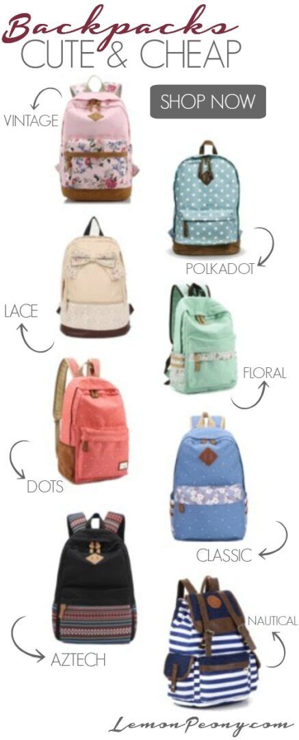 Cute Cheap Backpacks Mint Green Blue And Pink Styles