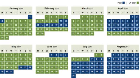 2021 yearly printable calendars in microsoft word, excel and pdf. New British Airways Avios Off Peak Calendar for 2018 ...