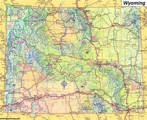 Wyoming State Map Wyoming Mapa De Estados Unidos Mapa