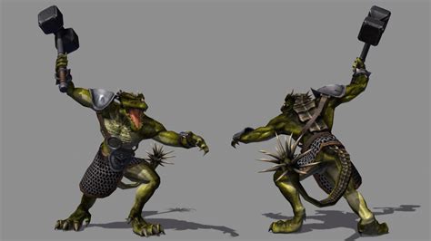Fantasy Lizards Pack Game Ready Animated M 3d Model