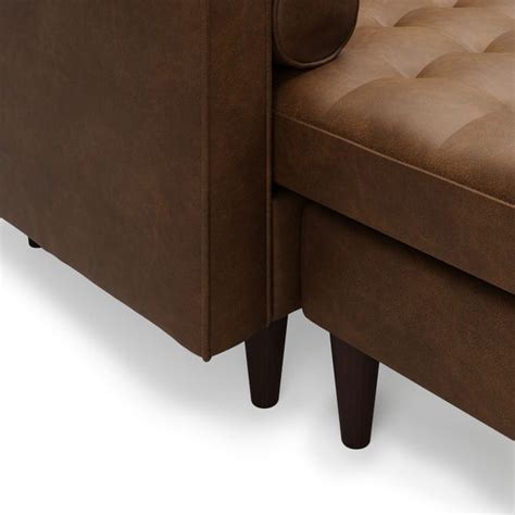 alfie faux leather corner chaise dunelm