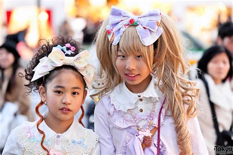 Harajuku Sweet Lolitas In Angelic Pretty Dresses And Hair Bows Tokyo