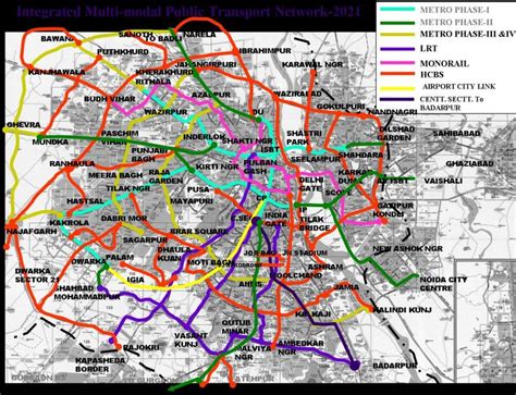 Figure1 Integrated Multi Modal Public Transport Network In Delhi 2021