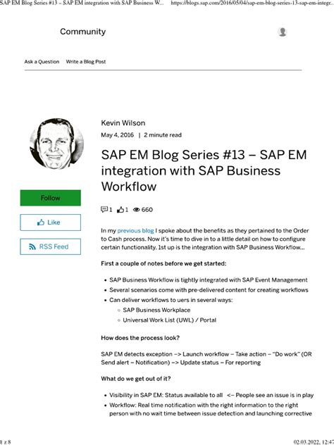 Sap Em Blog Series 13 Sap Em Integration With Sap Business Workflow