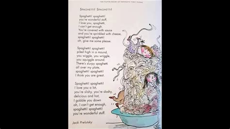 Spaghetti Spaghetti By Jack Prelutsky ~ Kids Poem ~ Read By Leon
