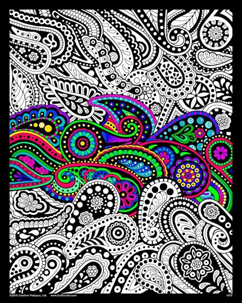 Paisley Fuzzy Velvet Poster Coloring Posters Fuzzy Posters Fuzzy