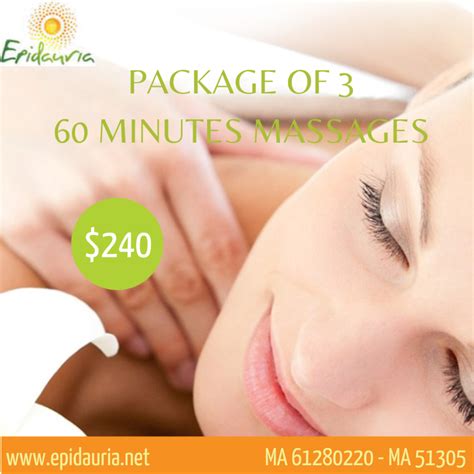 Package Of 3 60 Minutes Massage Epidauria Holistic Wellness Services