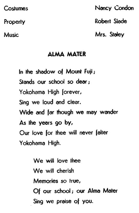 Read or print original alma matters lyrics 2021 updated! ALMA MATER HISTORY - almahist.htm